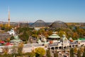 La Ronde Amusement Park from Jacques Cartier Bridge Royalty Free Stock Photo