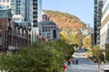 Montreal, Canada -McGill College Avenue Royalty Free Stock Photo