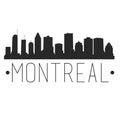 Montreal Canada Skyline Silhouette City Design Vector Famous Monuments. Royalty Free Stock Photo