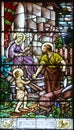 Stained glass window of Saint Joseph Oratory of Mount Royal Crypt