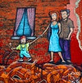 Street art Montreal family
