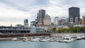 Montreal in Canada, view of the harbor Royalty Free Stock Photo