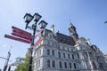 Montreal City Hall wide angle, Montreal city hall is a French Empire style building in old town Royalty Free Stock Photo