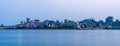 Montreal city skyline and Saint Lawrence River at dusk Royalty Free Stock Photo