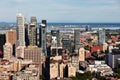 Montreal city skyline view from Mount Royal in Quebec, Canada Royalty Free Stock Photo