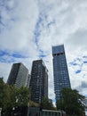 Montreal downtown historic modern buildings architecture Quebec Royalty Free Stock Photo