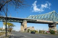 Montreal Jacques Cartier bridge with the Craig pumping station