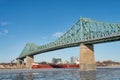 Montreal Jacques Cartier Bridge in winter 2018