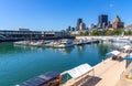 Montreal marina and modern architecture style Royalty Free Stock Photo