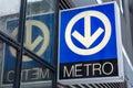 Montreal metro sign
