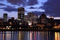 Montreal Downtown Panorama at sunset. Royalty Free Stock Photo
