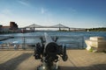 Montreal Old Port scene from the Clock Tower Royalty Free Stock Photo