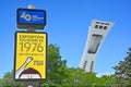 Montreal olympic 40th anniversary expo sign Royalty Free Stock Photo