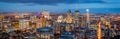 Montreal panorama at dusk Royalty Free Stock Photo