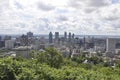 Montreal Panorama from Kondiaronk Belvedere of Mount Royal