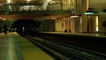 The train leaving Rosemont metro station