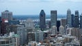 Montreal, QC / Canada October 6/26/2020: Montreal skyline view from Mount Royal Chalet Royalty Free Stock Photo