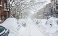 Montreal, QC, Canada - 27th December 2012. Historical Snow storm Royalty Free Stock Photo