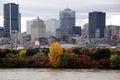 Fall landscape from Parc Jean Drapeau Royalty Free Stock Photo