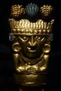 Golden mask in the style of the Maya Indians Royalty Free Stock Photo