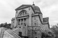 Saint Joseph`s Oratory of Mount Royal in black and white, Montreal, Canada Royalty Free Stock Photo