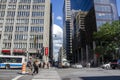 Montreal, Quebec, Canada - 18 July 2016 - Generic street in down