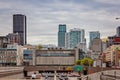 Montreal, Quebec, Canada - May 21, 2017: Convention center Palais des congres de Montreal Royalty Free Stock Photo