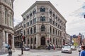 Montreal, Quebec, Canada - May 21, 2017: Downtown Montreal. Coffee shop in British Empire Building