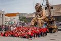 Montreal, Quebec, Canada - May 21, 2017: The Giant marionettes of the Royal de Luxe les Geants event