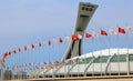 Montreal Olympic Stadium and tower, Royalty Free Stock Photo