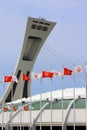 Montreal Olympic Stadium and tower, Royalty Free Stock Photo