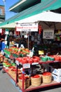 People buy groceries at Jean-Talon Market Royalty Free Stock Photo