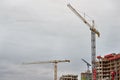 Montreal, Quebec, Canada September 29, 2018: Monreale built and developed city. High-rise, lifting, crane, building, multi-storey