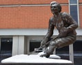 Statue of Guy Lafleur in front the Bell Center. Royalty Free Stock Photo