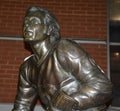 Statue of Guy Lafleur in front the Bell Center. Royalty Free Stock Photo