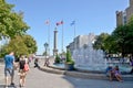 Tourists on Jacques Cartier place.Place Jacques-Cartier