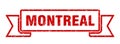 Montreal ribbon banner. Montreal grunge band sign.