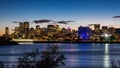 Montreal Skyline at Dusk, Quebec, Canada Royalty Free Stock Photo