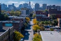 Montreal Skyline from Jacques-Cartier Bridge in Autumn Royalty Free Stock Photo