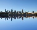 Montreal skyline reflected Royalty Free Stock Photo