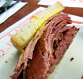 Montreal smoked meat sandwich Royalty Free Stock Photo
