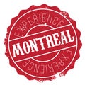 Montreal stamp rubber grunge