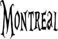 Montreal text sign illustration