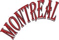 Montreal text sign illustration