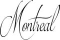 Montreal text sign illustration