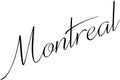 Montreal text sign illustration