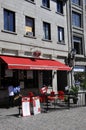 Montreal, 26th June: Ancient Restaurant Terrace from Rue Saint Paul in Centre Ville of Montreal in Canada