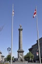 Montreal 26th June: Nelson Column from Place Jaques Cartier of Montreal in Canada Royalty Free Stock Photo