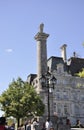 Montreal 26th June: Nelson Column from Place Jaques Cartier of Montreal in Canada Royalty Free Stock Photo