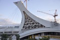 Montreal, 27th June: Park Olympic with the Iconic Inclined Tower from Montreal in Quebec Province of Canada Royalty Free Stock Photo